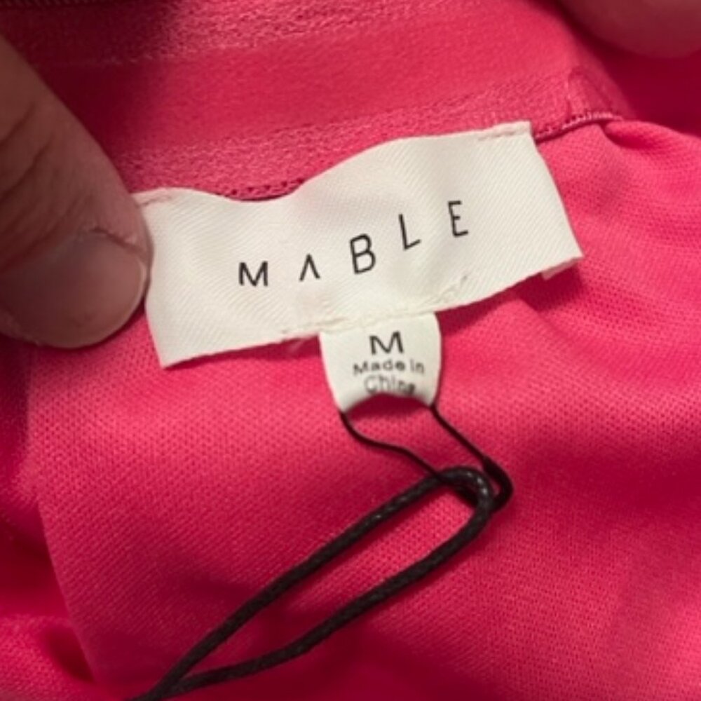NWT Mable Vibrant Pink Bow Mini Strapless Satin Tulle Dress Medium Game Day - Picture 5 of 10
